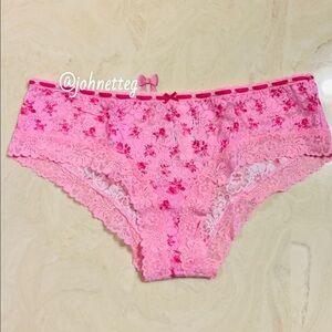PINK x LoveShackFancy Cheeky Panty Windsor Pink Floral Lace Girly feminine